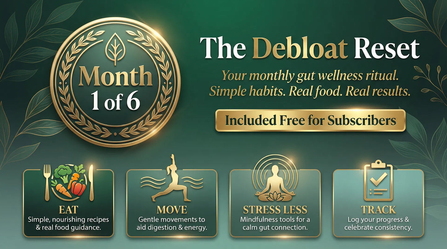 The Debloat Reset Six month Program (Delivered Once a month)